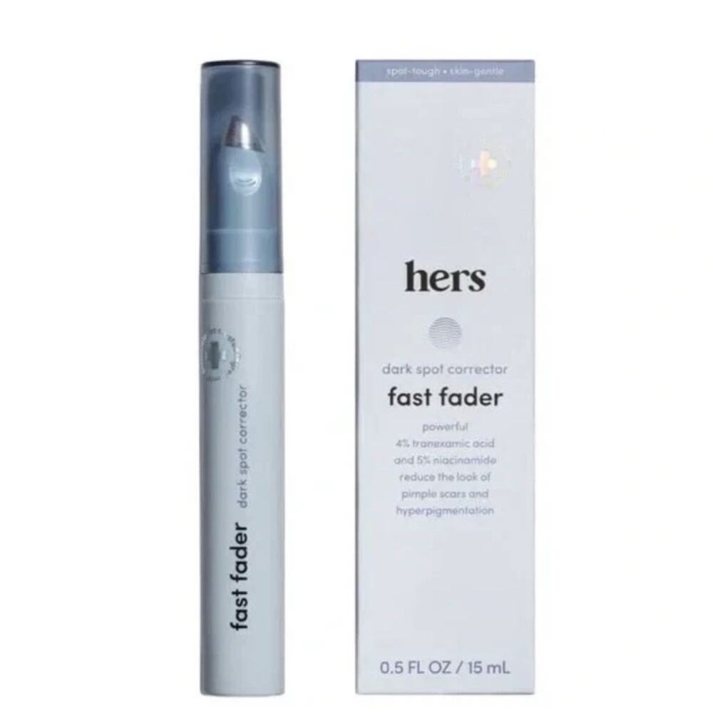 hers Fast Fader Tranexamic Acid Dark Spot Corrector Face Treatment 0.5 fl oz NEW
